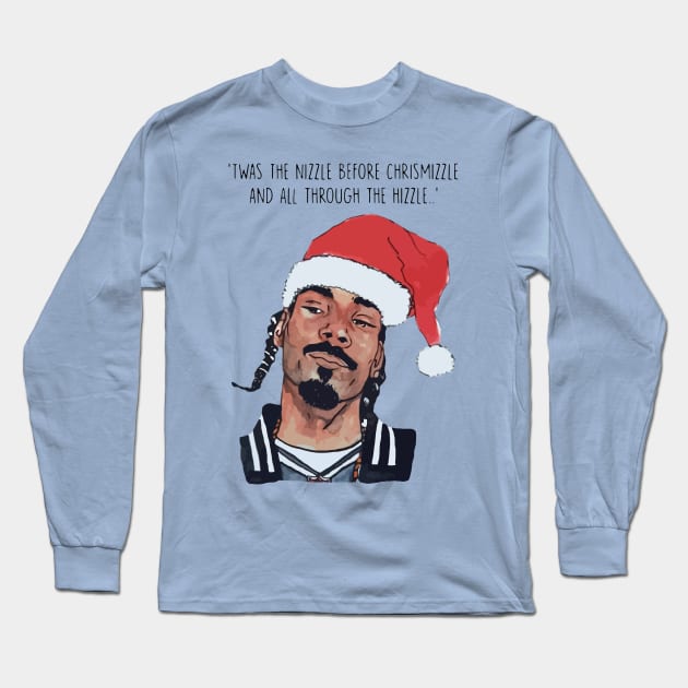 T'was the nizzle before Christmizzle Long Sleeve T-Shirt by chjannet